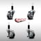 Service Caster 3'' SS Thermoplastic Rubber Wheel Swivel 1-1/4'' Expanding Stem Caster Set 2 Brakes, 4PK SCC-SSEX20S314-TPRB-2-TLB-2-114 - alternate 3